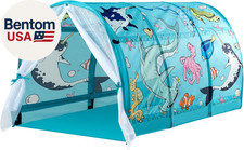 Bed Tent for Kids with LED Strip Lights 55'' X 41'' X 31.5'' Toddler Bed Tent Fo