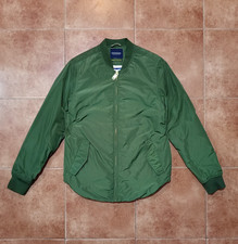 Scotch  Soda Amsterdams Blauw Olive Bomber Shirt Jacket M Quilted Breton Lining