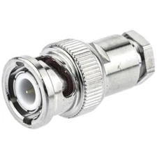 1pc RS PRO 5464875 Straight Cable Mount BNC Connector 50 Ohm Clamp Term. Ni