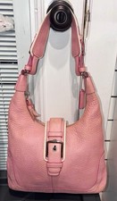 Vintage Y2K Coach Hamptons SoHo Lilac Pebbled Leather Buckle Hobo Bag 5054