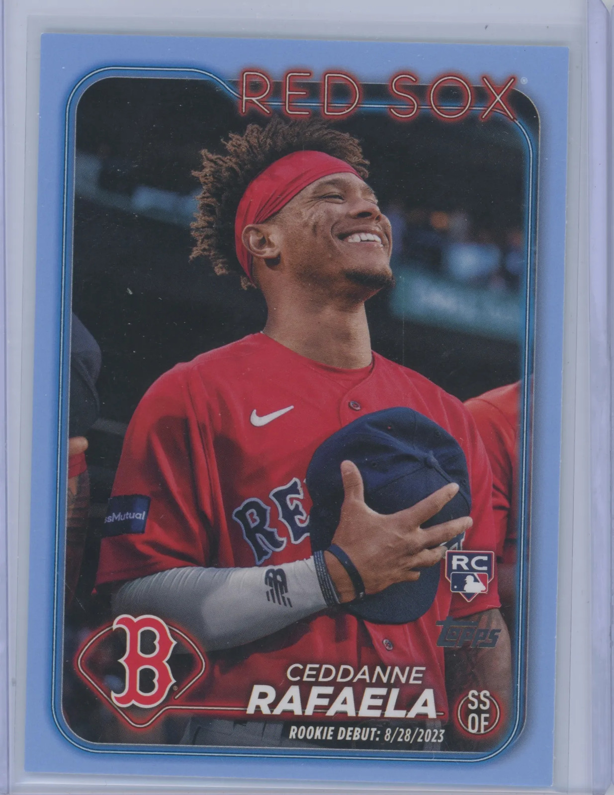 2024 Topps Update Ceddanne Rafaela #US110 Father's Day Powder Blue RC 34/50