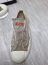 Converse All Star Frayed Edge Slip-On Sneakers Taupe Gray Unisex Mens 4 Womens 6