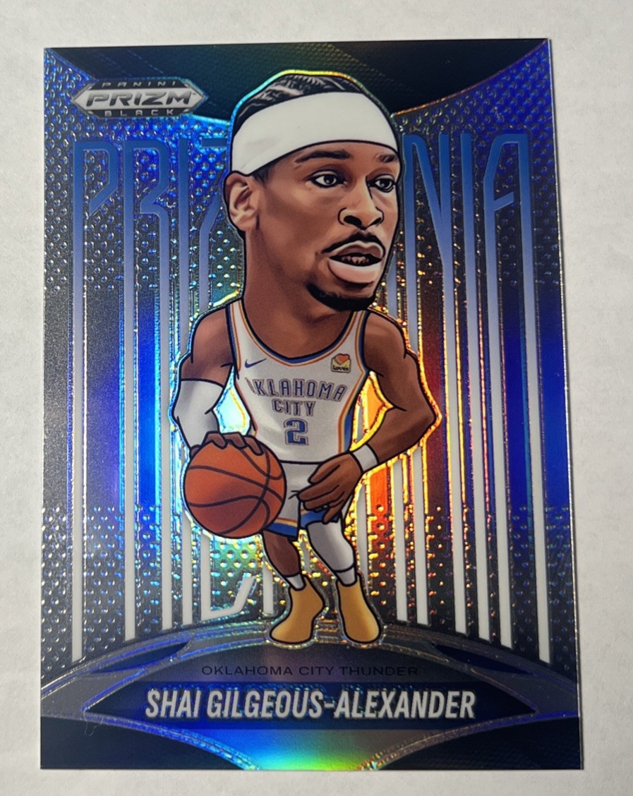 2024-25 Panini Prizm Black Shai Gilgeous-Alexander #9 Prizmania Case Hit SSP