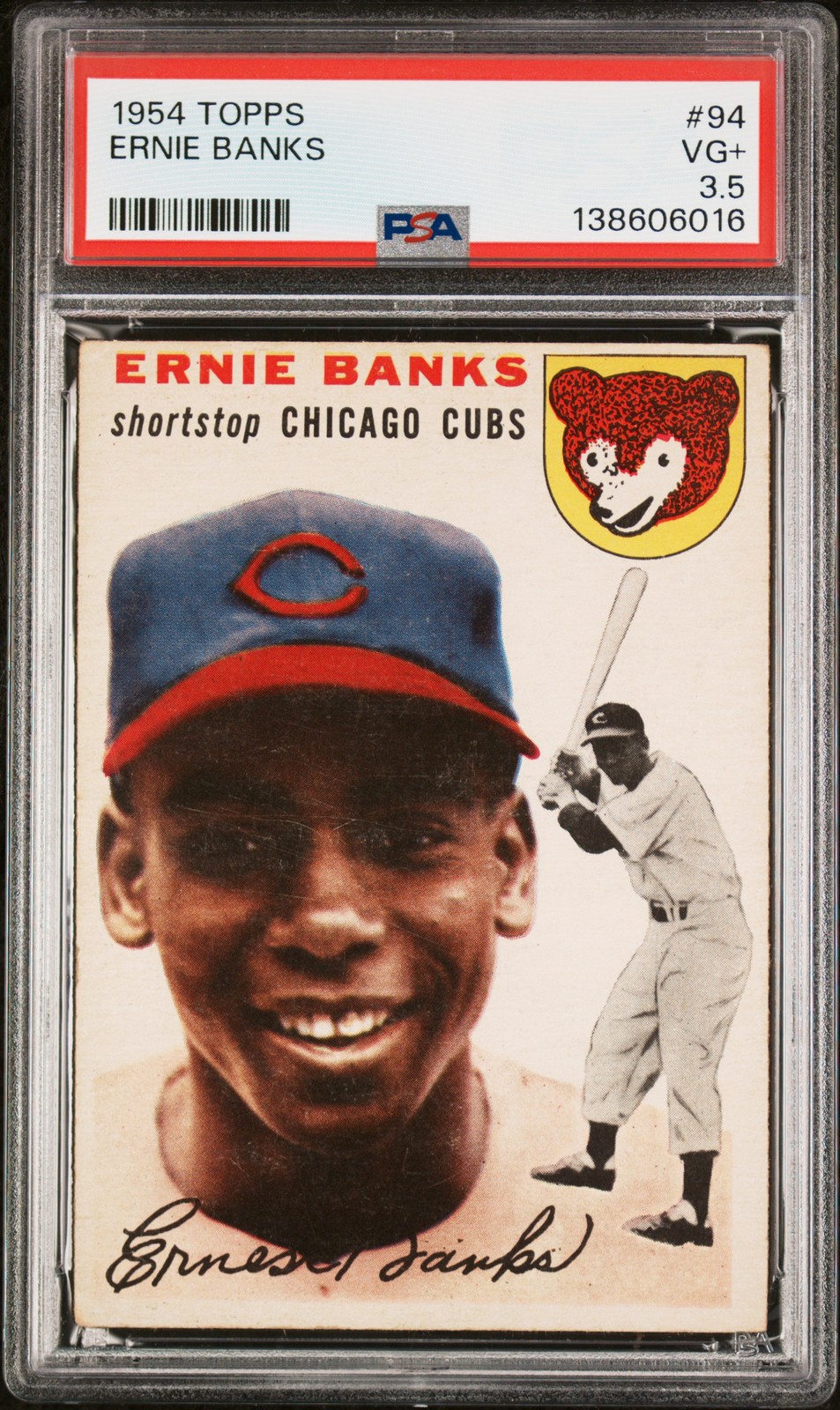 1954 TOPPS #94 ERNIE BANKS PSA 3.5