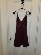 NWT Windsor Burgundy Dress With Cutouts Size Small Sleeveless
