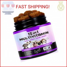Dog Multivitamin Chewable 150 Chews, 15-in-1 Dog Vitamins and Supplements, Dog D