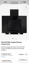 CDA EVA70BL/1 70cm Angled Extractor Hood Extractor Fan