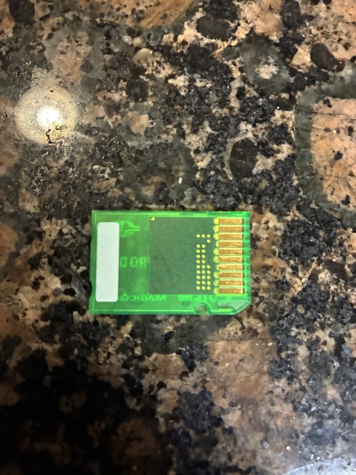 San Disk Memory Stick Pro Duo 512MB SDMSG-512 Translucent Green MagicGate - Image 2 of 2