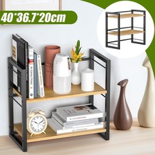 Schreibtisch Regal Organizer aus Holz Desk Shelf Aufbewahrungsregal Bücherregal