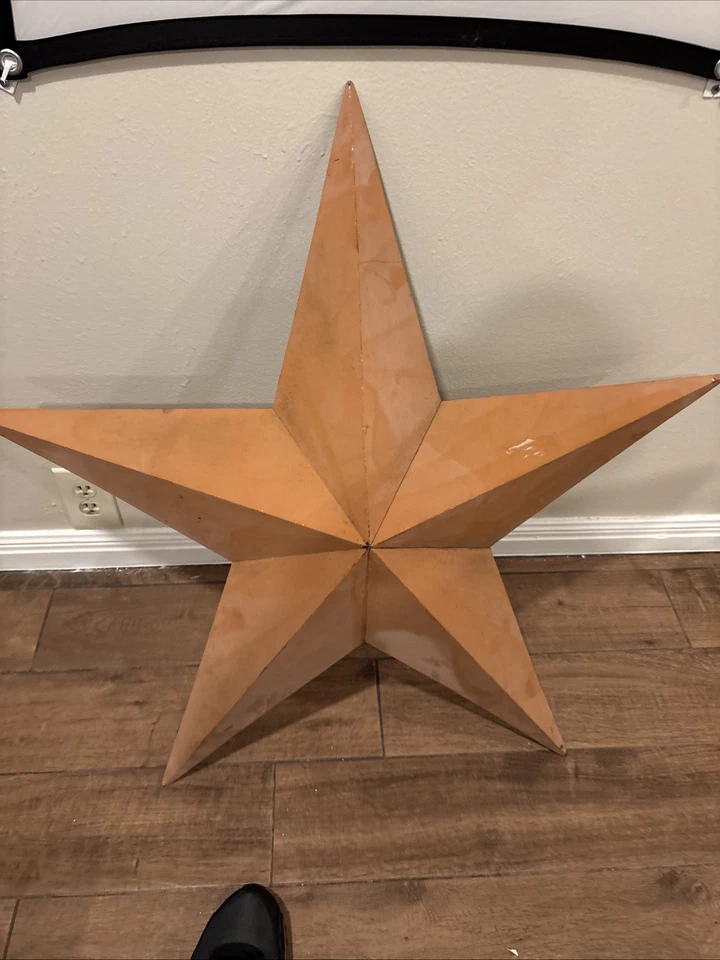 Large Iron Star 32 Inch Tall Metal Wall Art Indoor Outdoor - Image 4 of 4