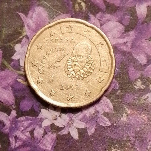 2002 Spain euro 20 cent coin. Circulated & Collectable!