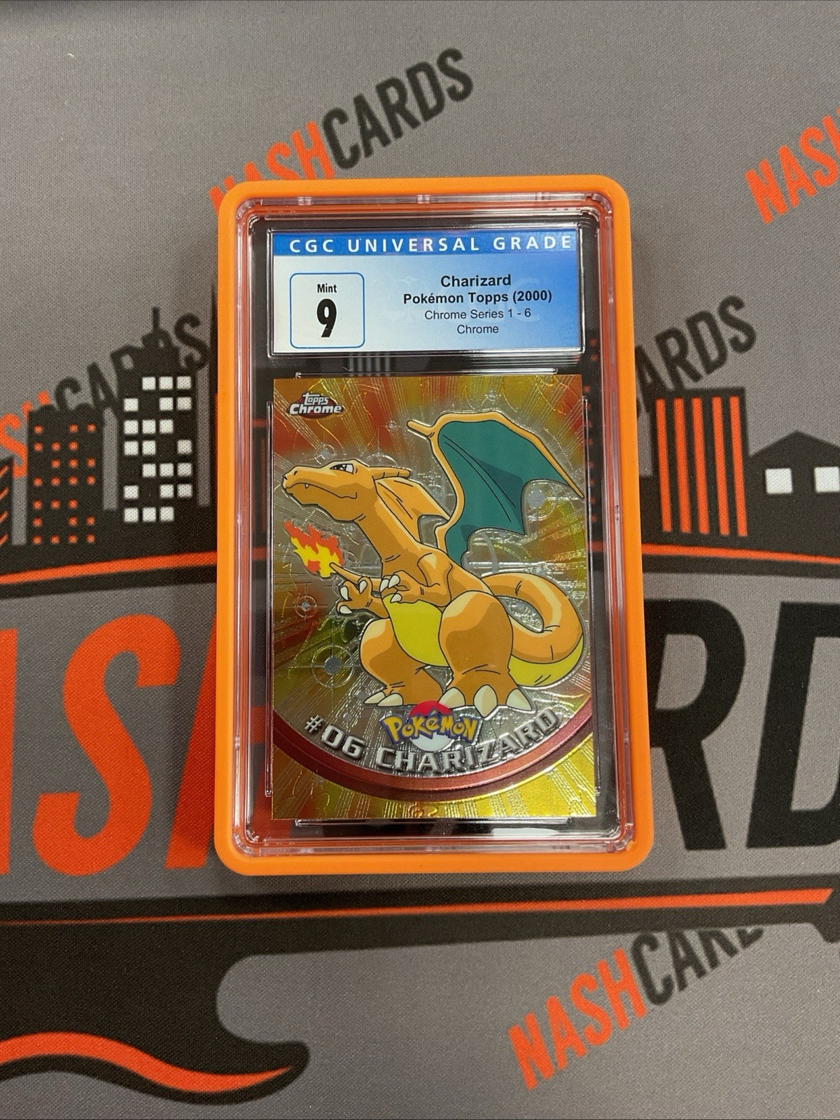 2000 Pokemon Topps Chrome #6 Charizard Chrome CGC 9 Mint