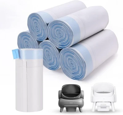 120 Count Cat Litter Box Bags for Neakasa and PetPivot Open Self-Cleaning Cat