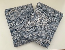 Ralph Lauren KING SIZE tailored pillow shams 2 Blue Paisley