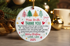 Custom Teacher Ornament Personalized Christmas 2025 Appreciation Keepsake
