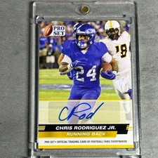 2021 Leaf Pro Set College Auto Gold Chris Rodriguez Jr #PS-CRJ Rookie Commanders