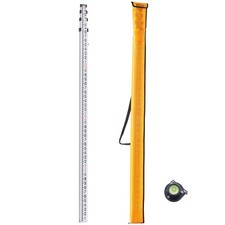 14ft Aluminum Alloy Survey Rod Telescopic Leveling Stick with Bubble Level
