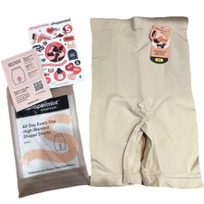 Shapermint Essential NEW All Day Everyday High Shaper Shorts Beige Med/lg 55021