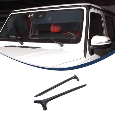 Real Carbon Fiber Windshield A-Pillars Cover For Benz G500 G63 W464 2019-2023
