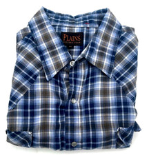 Plains Western Wear Pearl Snap Shirt Short Sleeve Mens XL Plaid