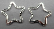 34x33mm Schlüsselring Stern sternförmig versilbert Rohling 1-20 Stück SB 799