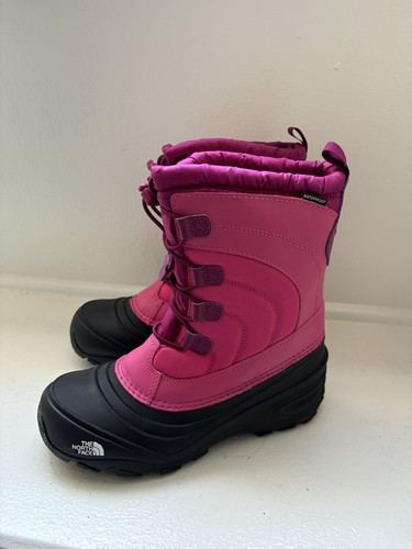 The North Face Boots Size 6 Youth Girl Pink Alpenglow IV Waterproof Winter