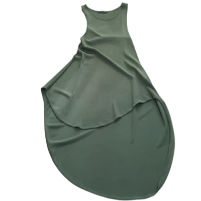 Alexander McQueen vestido asimetría verde señoras mujer sin manga talla XS - Imagen 1 de 4