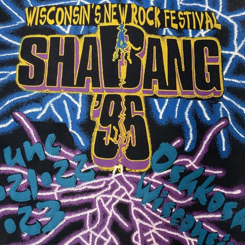 Vintage Wisconsin New Rock Festival Shabang AOP Lightning Single Stitch Sz XL - Picture 3 of 13