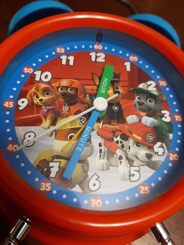 PAW Patrol Alarm Desk Clock 3.75" Room decor time teacher. red - Picture 2 of 6
