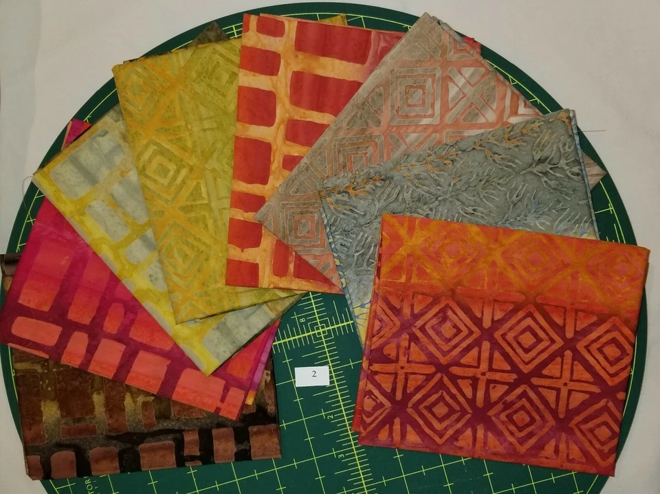8 Batik Fat Quarters Bundle from Timeless Treasures, Tonga Batiks Passport - Image 2 of 4