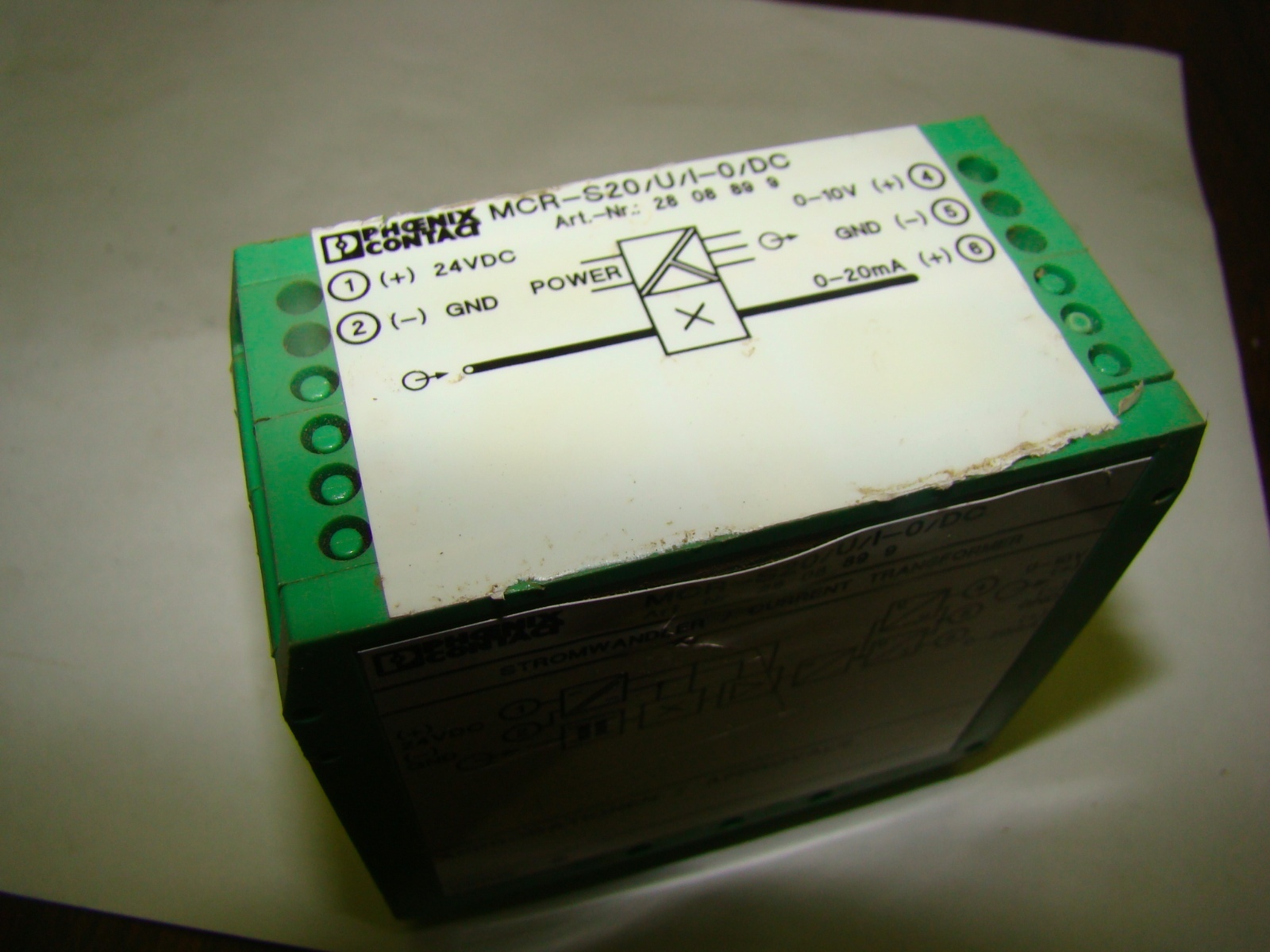 1pc. Phoenix Contact MCR-S20/U/I-0/DC Current Transformer, Used