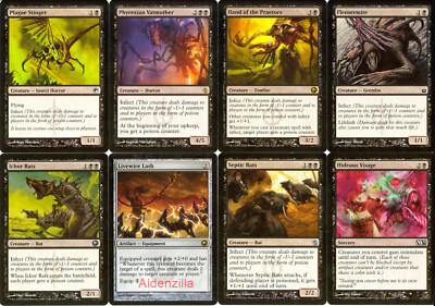 MTG Zombie Apocalypse Deck Magic The Gathering Full Art Lands Mono Black