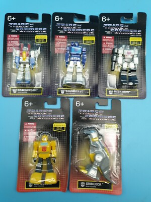 5 Transformers Figuren Bumblebee Starscream Megatron Soundwave 7cm Hasbro Neu