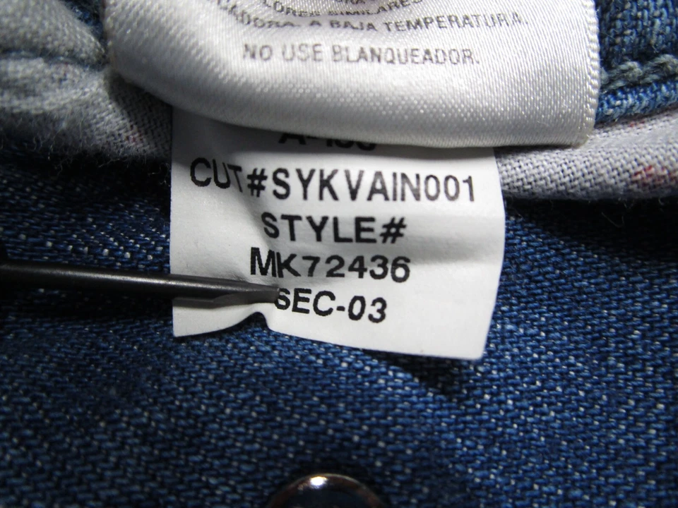 Antik Denim Jeans Mens 36 Blue Straight Distressed Button Fly Flap Pocket 36x33 - Image 4 of 4