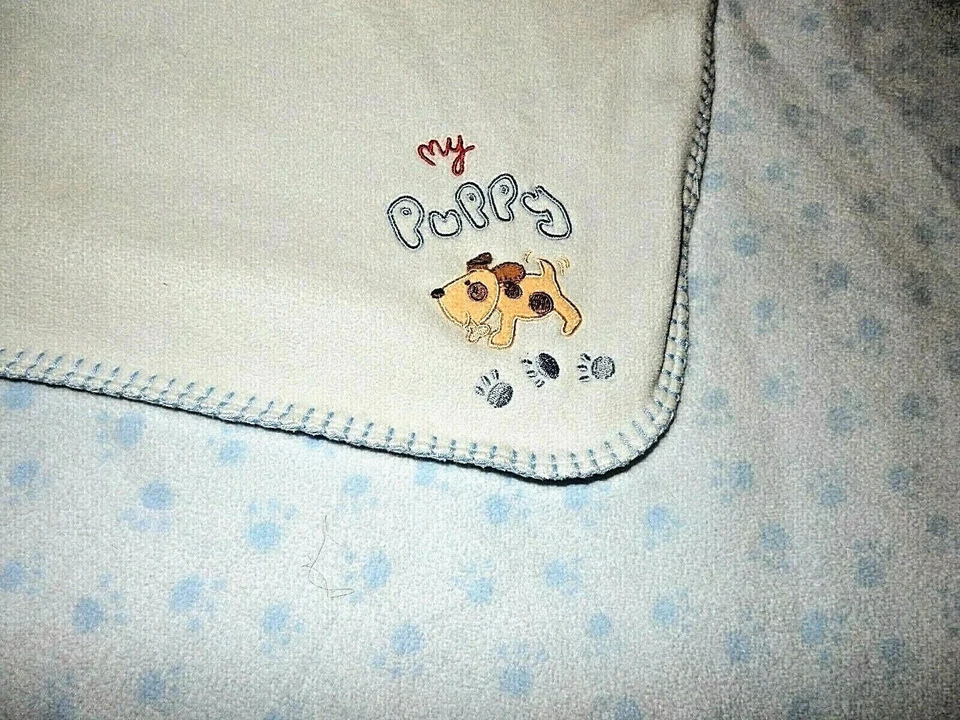 4D LN Koala Bebé MI CACHORRO Pata de Perro Estampado Azul Felpa Vellón Cuna Bebé Manta Foto 3 de 4