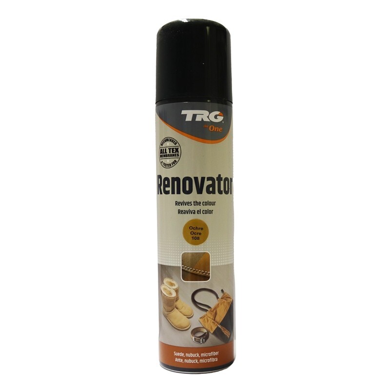 TRG Renovator Suede Nubuck Leather Velours Restore Revives Color Shoe Spray Ocre