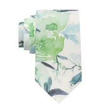 Floral Ties for Men, Cotton Flower Tie Men's Neckties for Weddings White-green