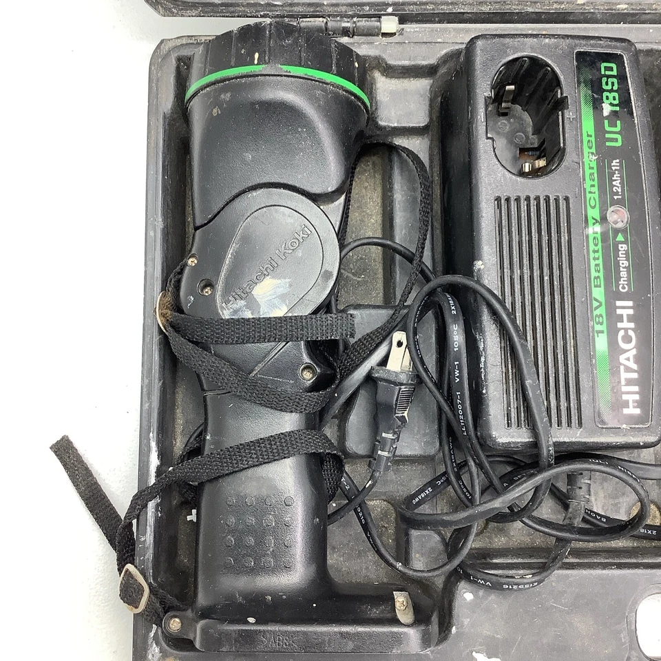 Беспроводная дрель-фонарик Hitachi DS18DVB 1/2 дюйма 18 В зарядное устройство для аккумулятора UB18D ПРОВЕРЕНО - Изображение 2 из 4