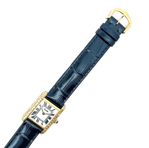 Reloj Cartier Must De Cartier para mujer con caja rectangular de diamantes - Imagen 4 de 6