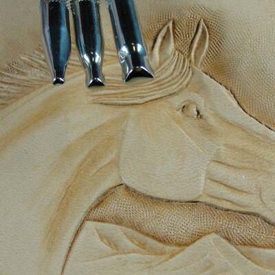 Stainless Steel Barry King - 3-Piece Figure Beveler Stamp Set (Leather Tools)