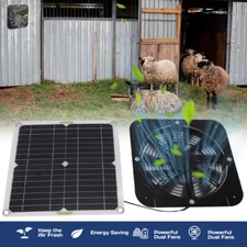 Solar Powered Exhaust Fan Solar Panel Fan 20W For Greenhouse Shed Attic Chicken