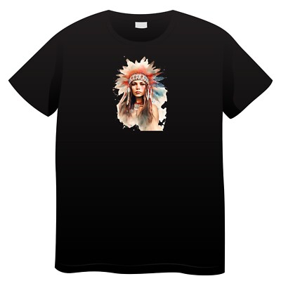 T-Shirt Native American Woman Motiv