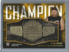 Kevin Owens 2018 Topps WWE Gold Commemorative Championship Belt Medallion #3/10