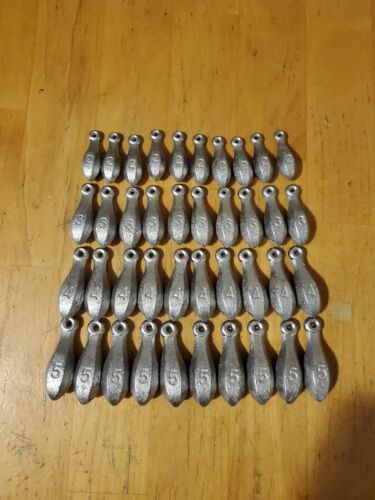 Bank Sinkers 2oz, 3oz, 4oz, & 5oz 10 each lead fishing weights  - Picture 1 of 3