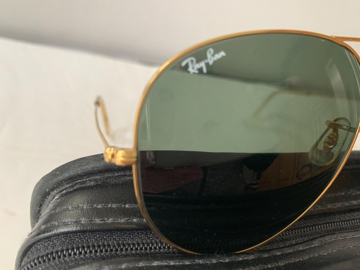 Vintage Ray Ban B & L 62 14 Aviator Sunglasses With Case Amazing