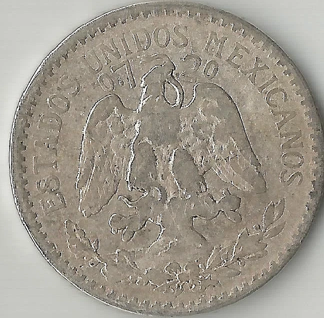 Moneda de plata de 50 centavos México 1925 CIR.  # 18 Foto 2 de 2
