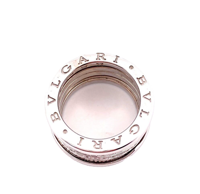 Bvlgari B.Zero1 Diamond 18K White Gold 4-Band Ring Size 5.75 Bvlgari B.Zero1 Diamond 18K White Gold 4-Band Ring Size 5.75