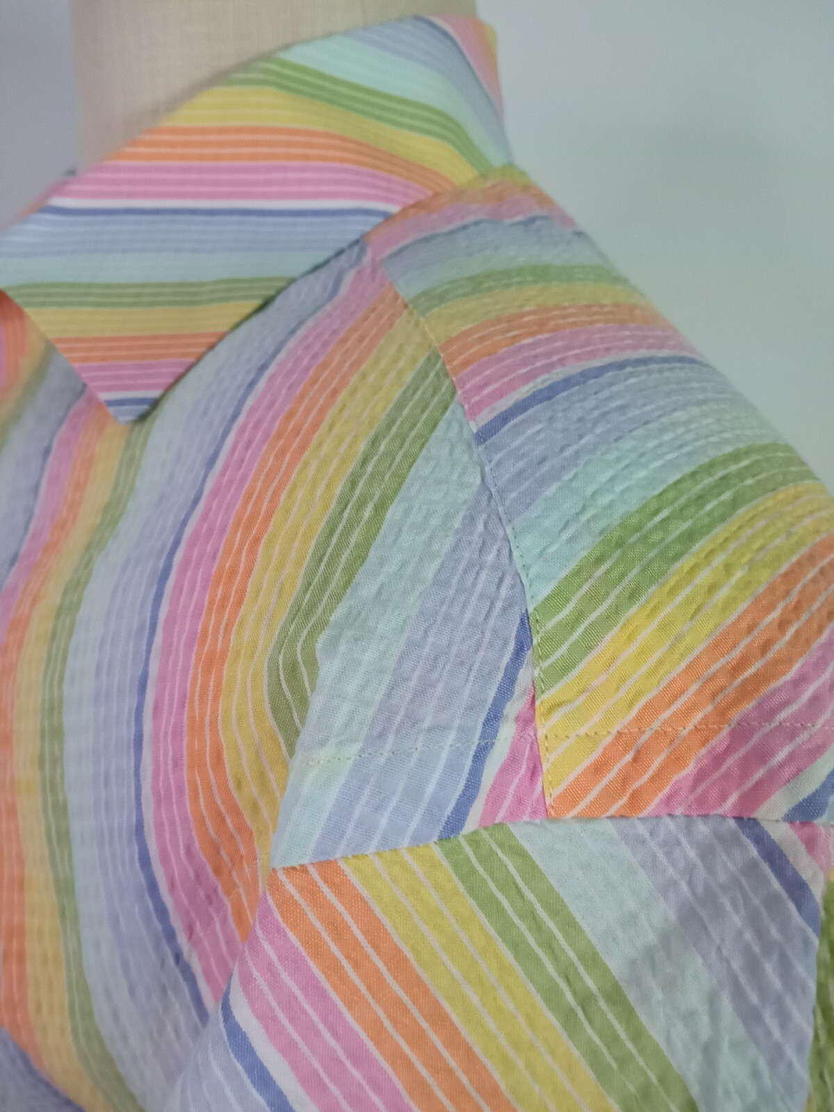 ROBERT TALBOTT Multicolor Rainbow Striped Point C… - image 3