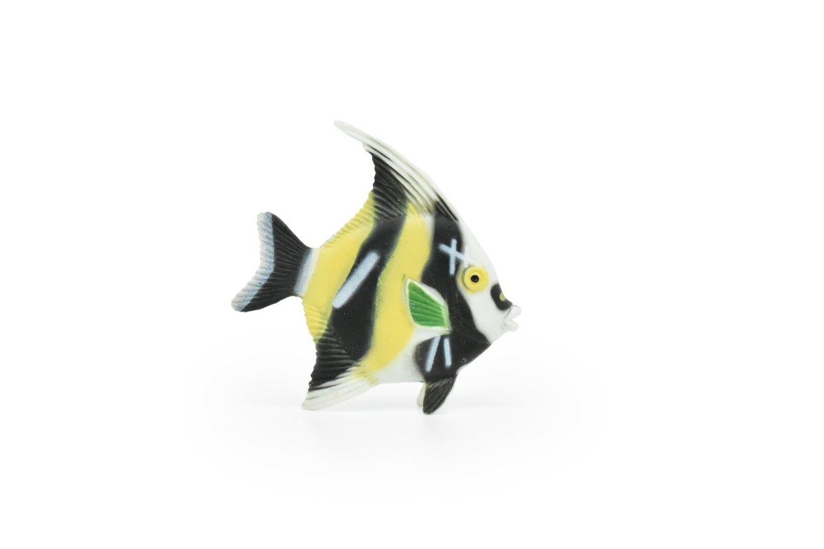 珊瑚礁　魚　置物　モーリッシュアイドル Tropical Fish Toy, Moorish Idol, Realistic Plastic Replica 2