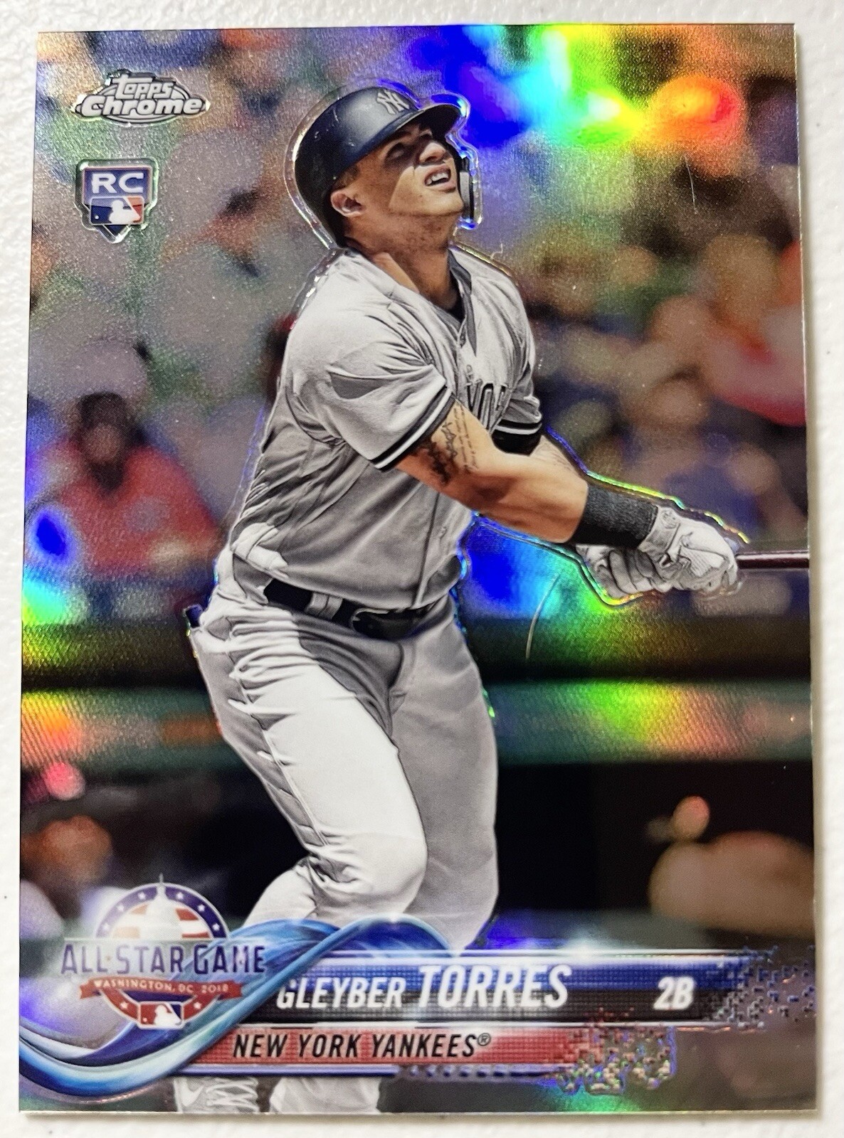 2018 Topps Chrome Update GLEYBER TORRES Rookie RC Refractor Yankees Serial /250
